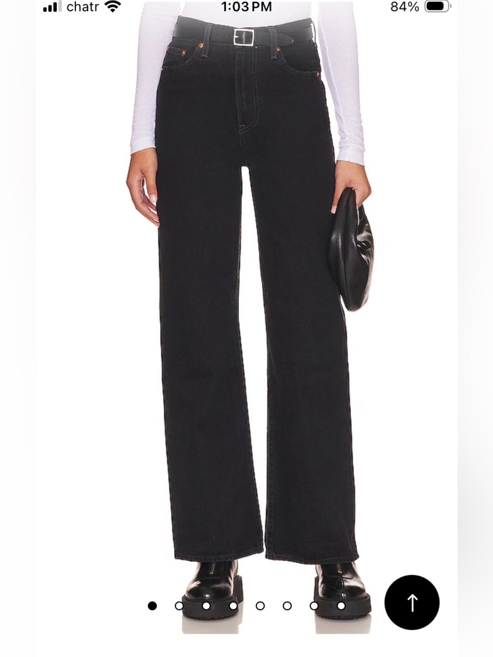 Levi’s Ribcage wide leg jeans black size 27 high waisted